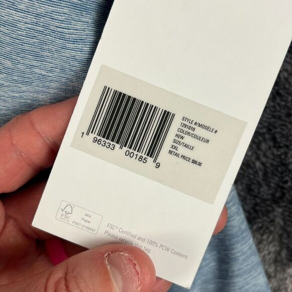 Outerknown Active Coolmax Long Sleeve Blue Heathered Shirt Men's XXL NWT - Picture 4 of 10